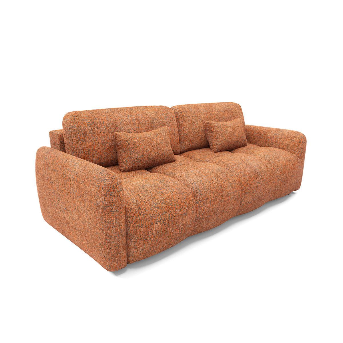 SOFA Vittoria 3 Sitzplätze Orange - Orange, Holz (236/95/121cm) - Petits-meubles