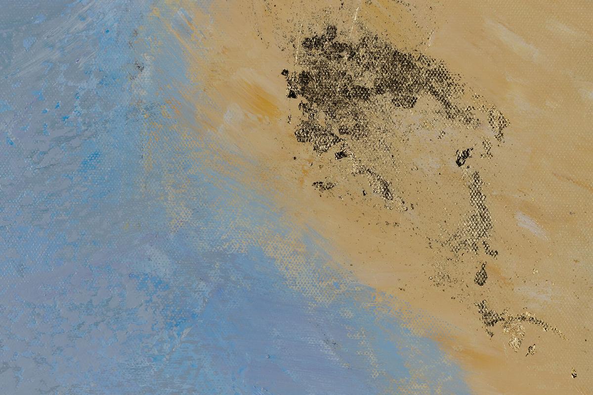 ACRYLBILD HANDGEMALT 75/100 cm - Blau, Holz/Textil (75/100cm) - KUNSTLOFT