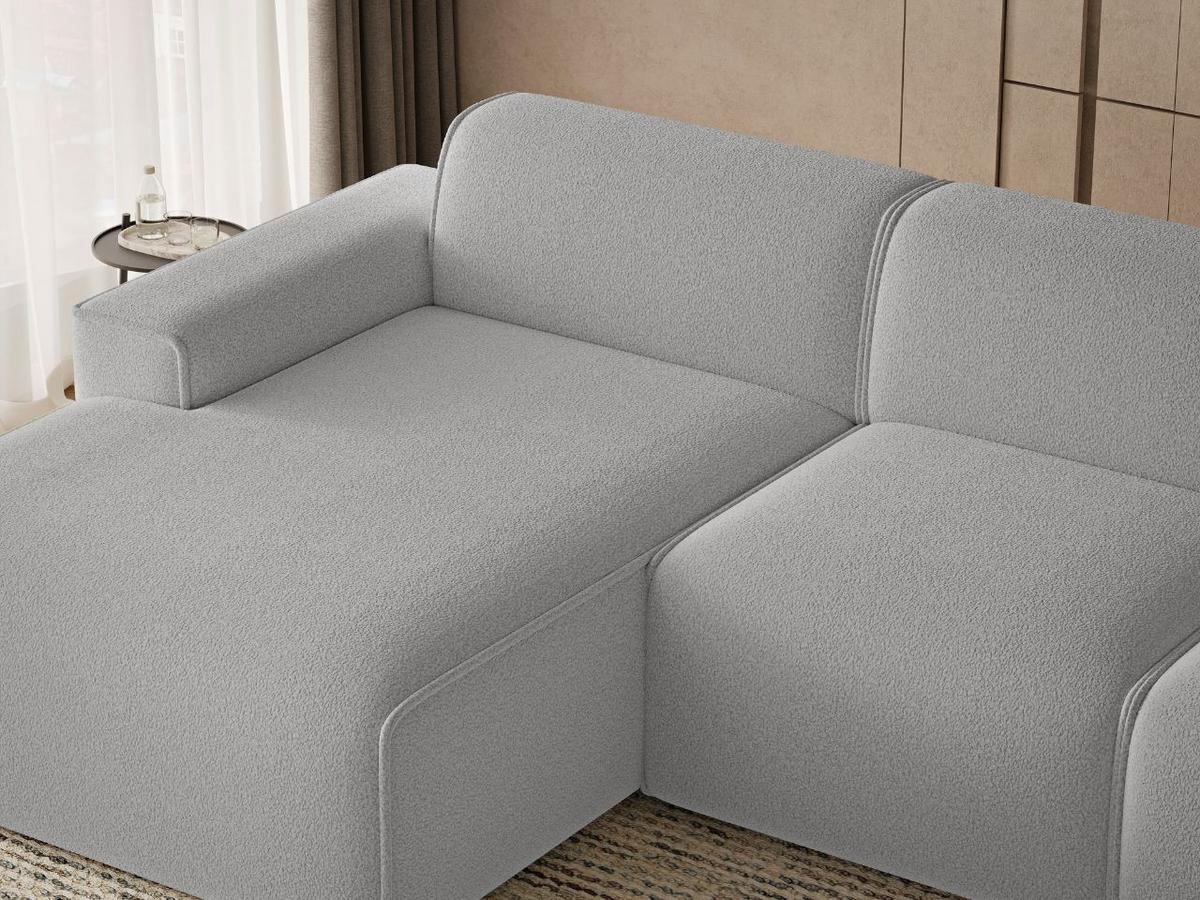 ECKSOFA Lavia Grau Links - Schwarz/Grau, Holz/Kunststoff (310/165cm) - Graingold