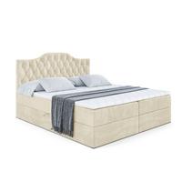 BOXBETT mit Matratze H4 und Lattenrost - VILA-1 - 140x200 cm - H4 - Beige - Beige, Holzwerkstoff (140/200cm) - ALTDECOR