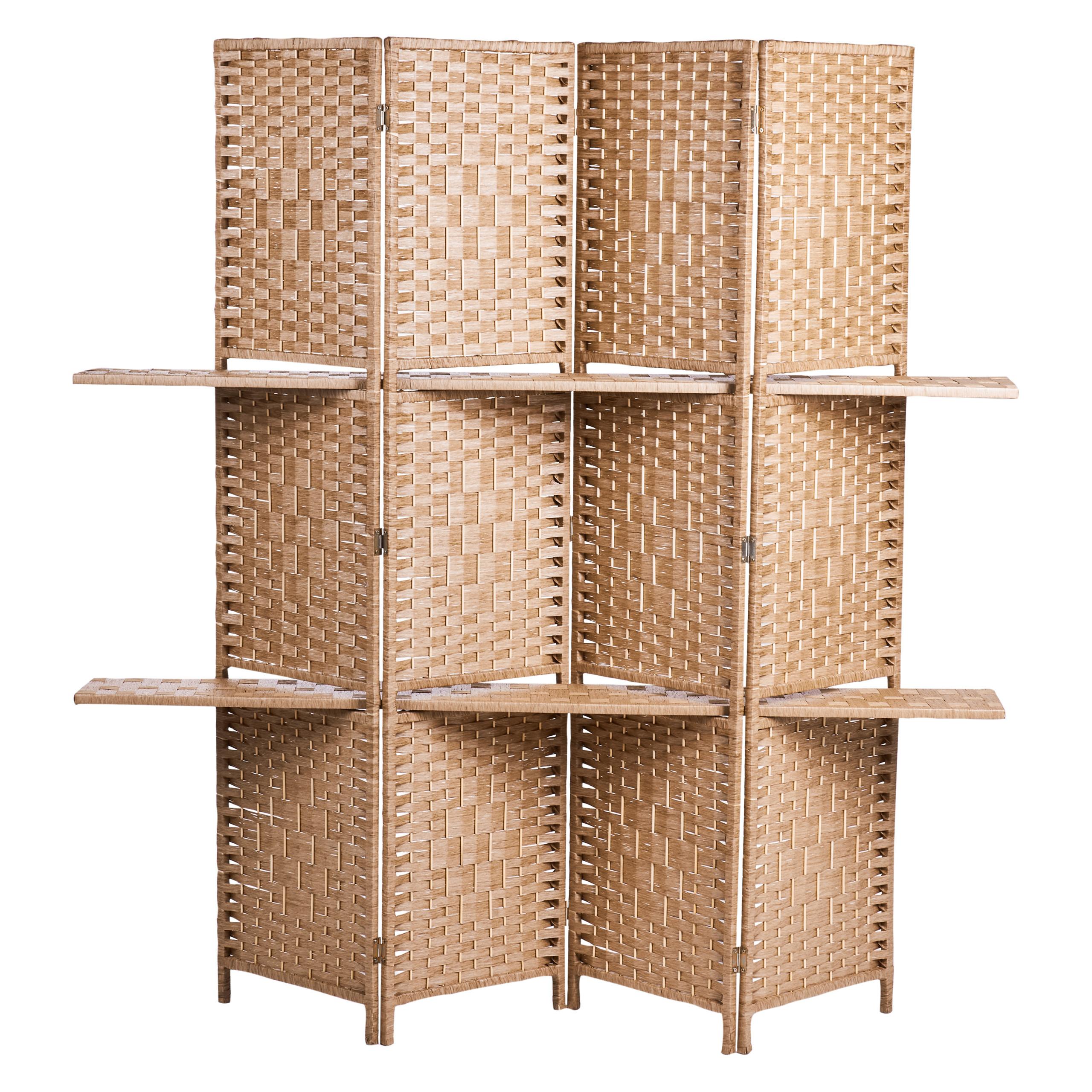 RAUMTEILER 4-teilig Braun 158/170 cm Trafoi - Braun, Holz (158/170/7cm) - Beliani