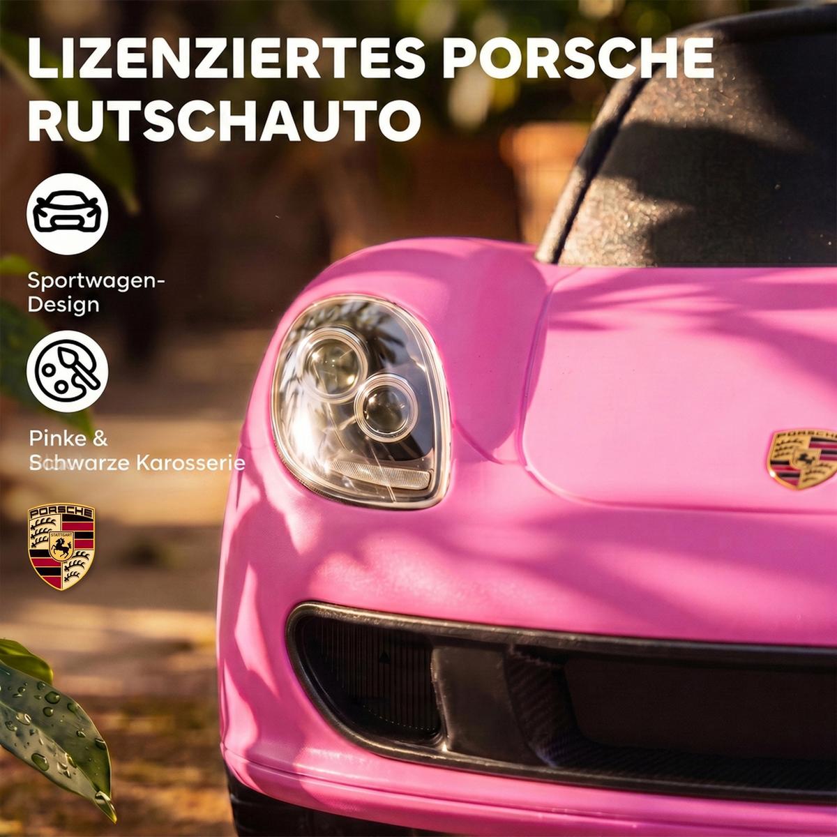 KINDER-RUTSCHAUTO Kunststoff Rosa - Rosa, Kunststoff (63/28.5/38cm) - AIYAPLAY