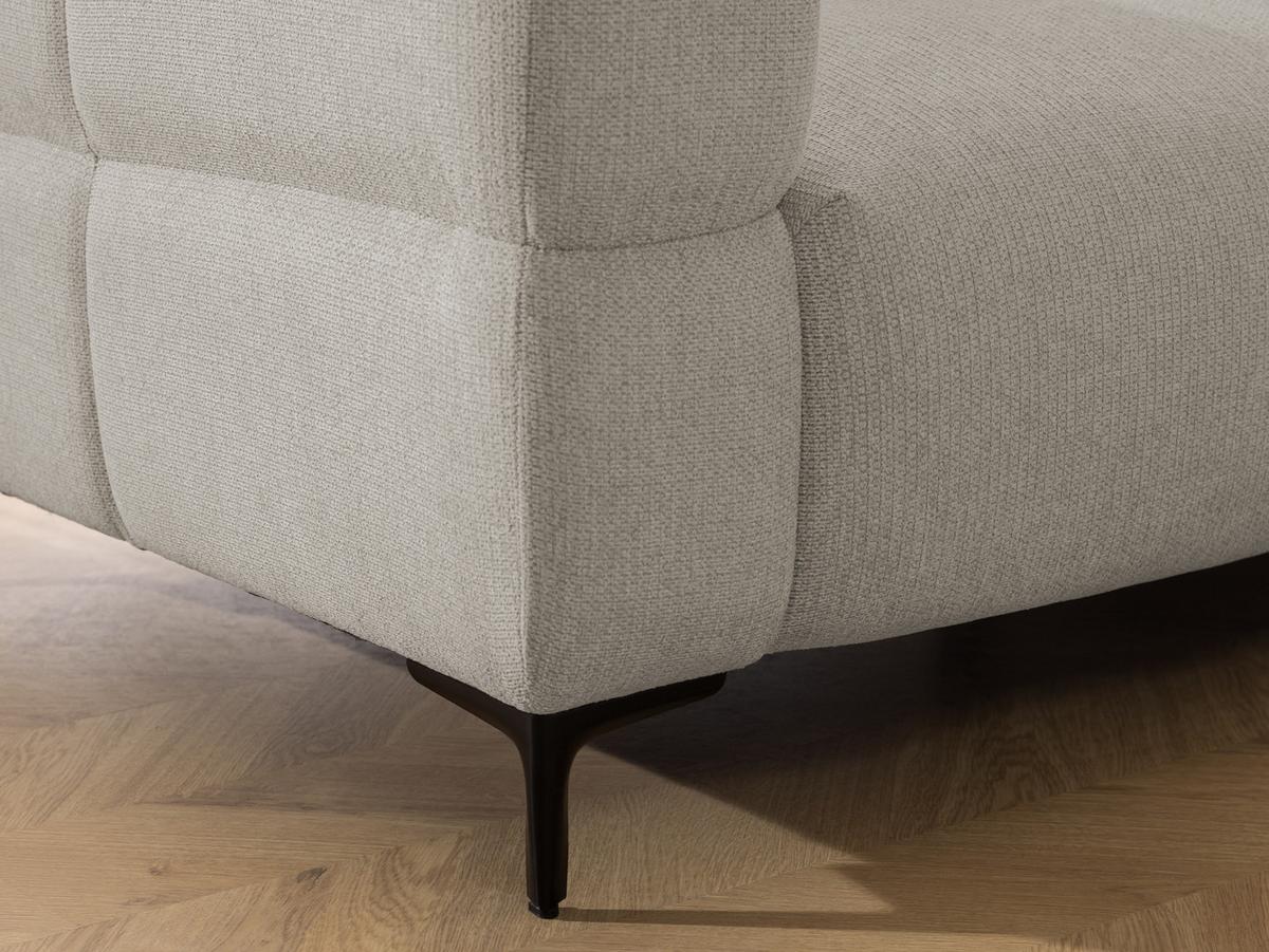 SESSEL Cardea in Bubble-Optik aus weichem Taupe Strukturstoff mit hohem Sitzkomfort - Taupe/Schwarz, Holz/Textil (102/80/97cm) - S-Style Möbel