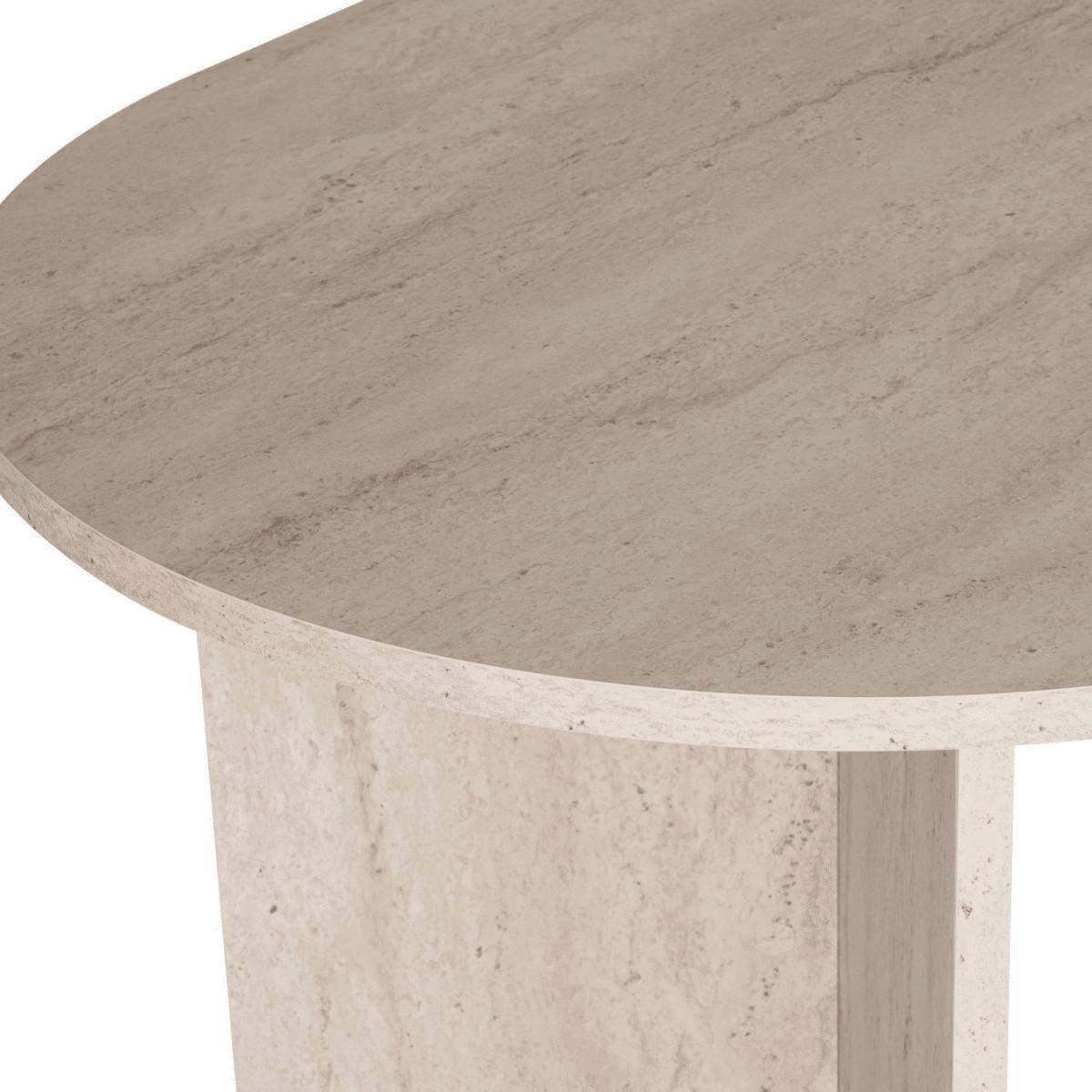 ESSTISCH mit abgerundeten Kanten sable 180/75/89,5 cm - Beige, Holzwerkstoff (96/89.5/75cm) - Calicosy