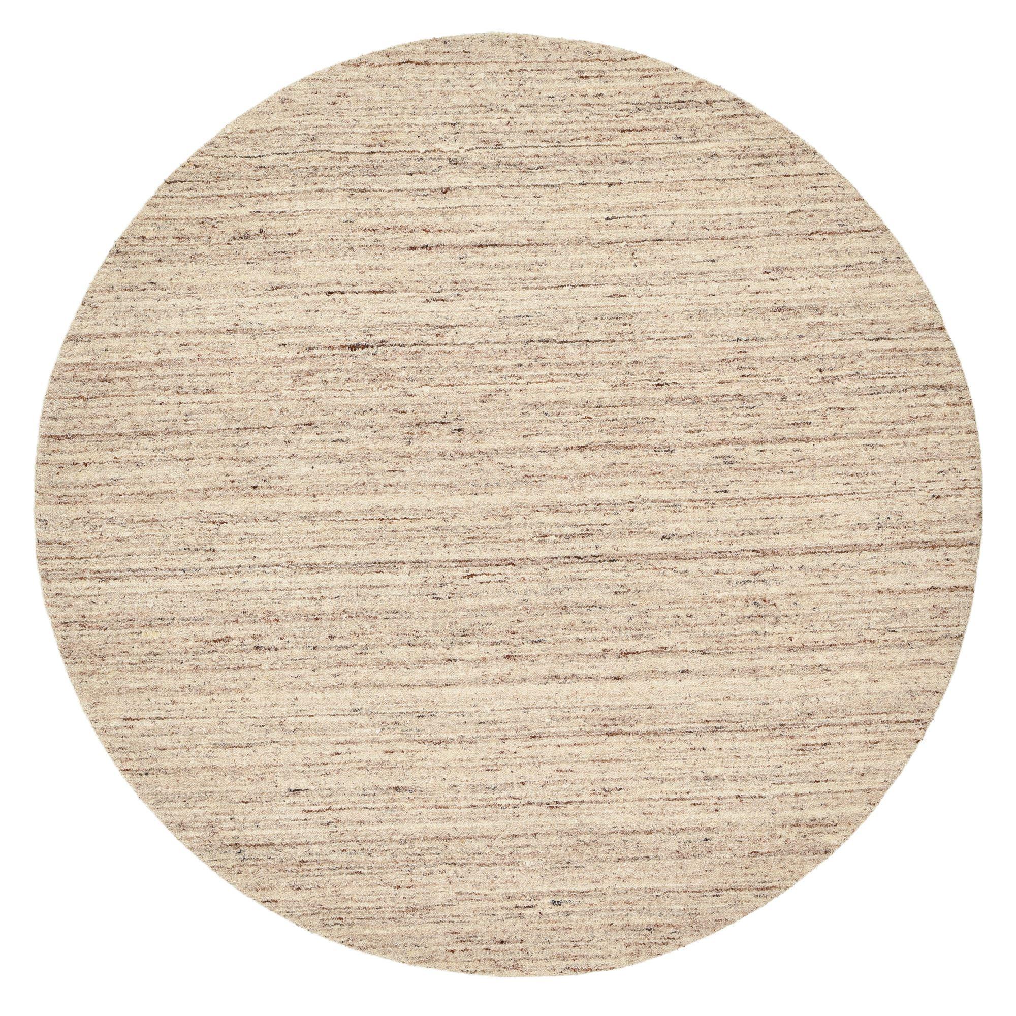 HANDWEBTEPPICH Pure 190x190 cm - Beige, Textil (190/190cm) - THEKO