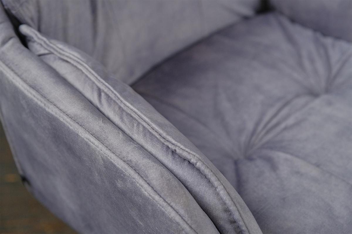 BÜROSTUHL TERRY Grau Velvet - Grau, Textil (63/83/66cm) - KAWOLA