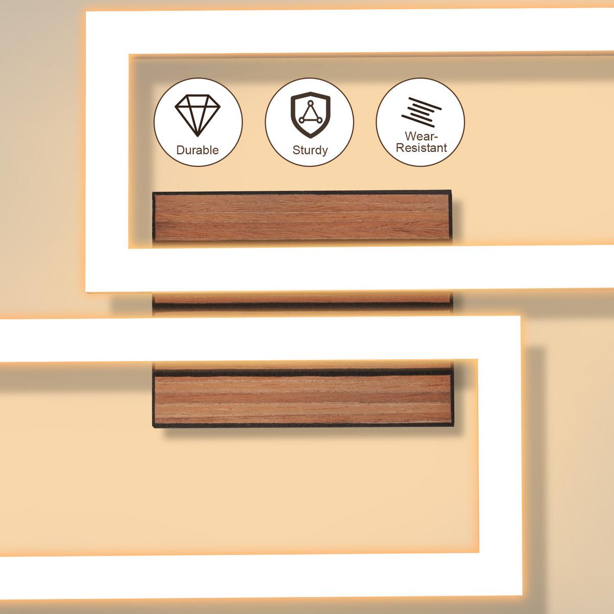 LED DECKENLEUCHTE Evoris 49/27/6 cm - Schwarz, Kunststoff/Metall (49/27/6cm) - ZMH