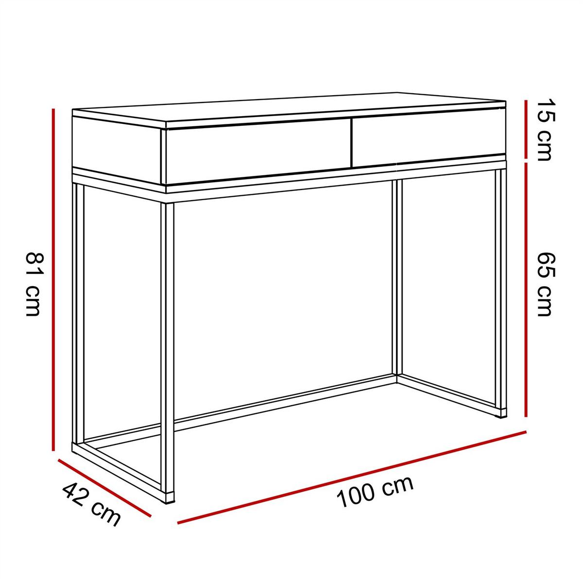 KONSOLE Glamour auf Kaschmir-Gestell mit Kristallgriff - Kaschmir/Transparent, Holzwerkstoff (100/81/42cm) - Lookway