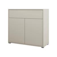 KOMMODE Gesita 2D3S - Kaschmir/Silberfarben, Holzwerkstoff/Kunststoff (100/93/40cm) - MIRJAN24