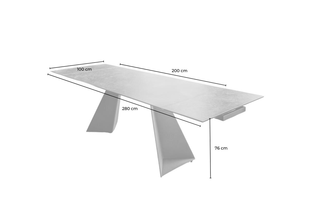 ESSTISCH LODI Grün Glas - Schwarz/Grün, Glas/Metall (100/200/76cm) - KAWOLA
