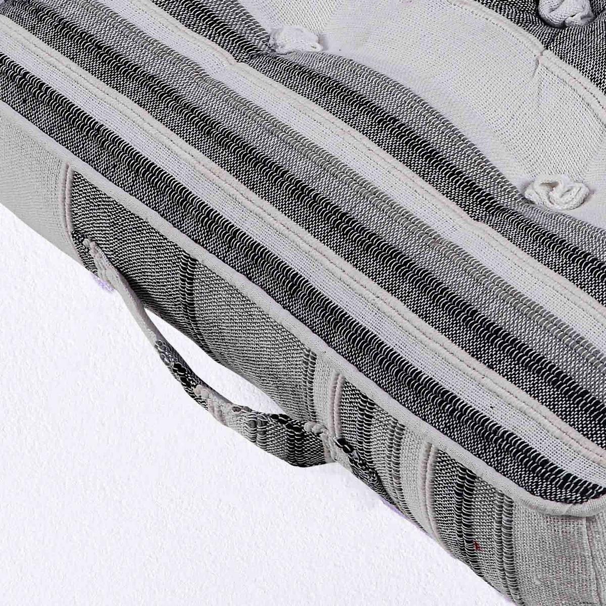SITZKISSEN Morocco grau gestreift 40/40/8 cm - Grau, Textil (40/40/8cm) - Homescapes