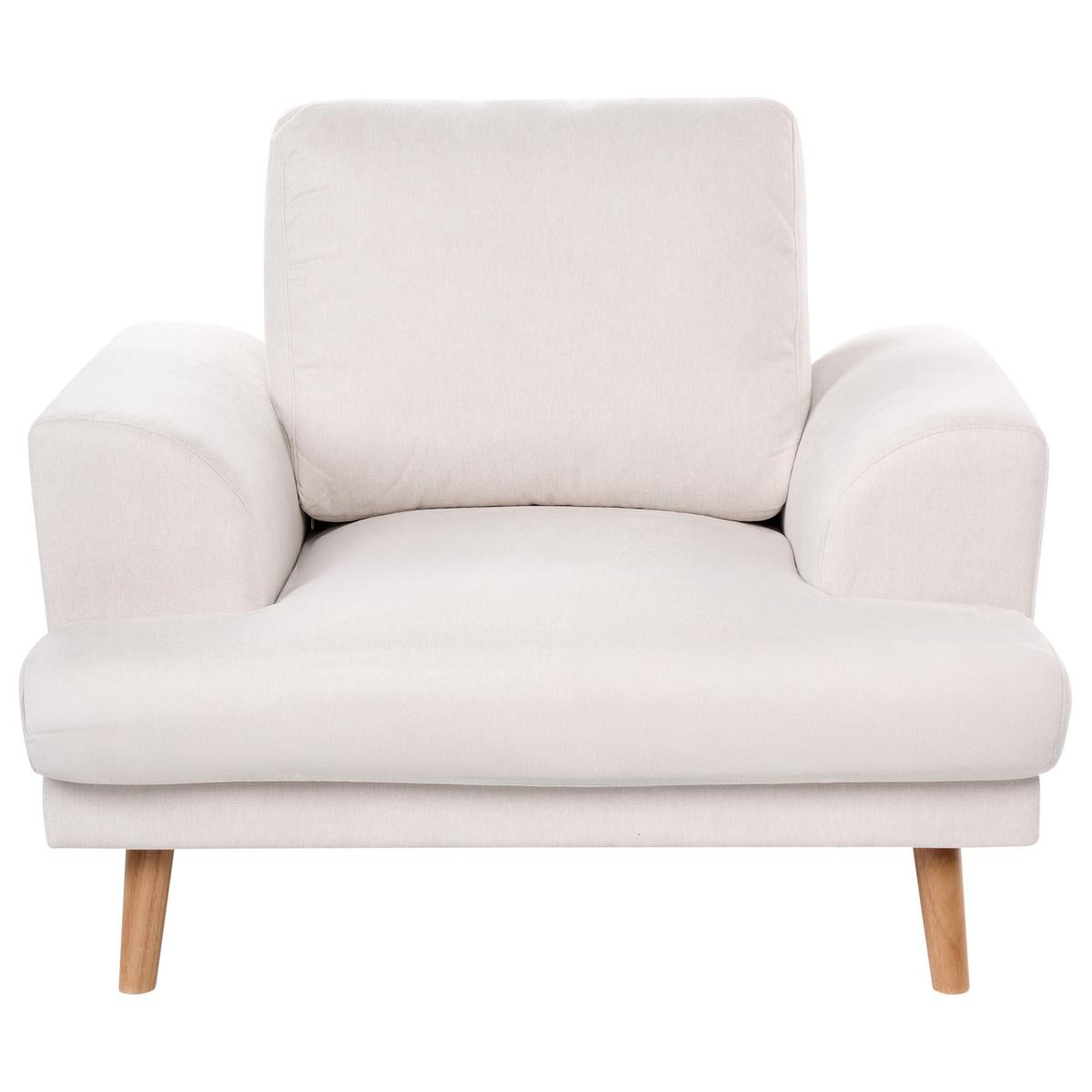SESSEL Stoff Hellbeige Kildal - Beige, Textil (114/90/96cm) - Beliani