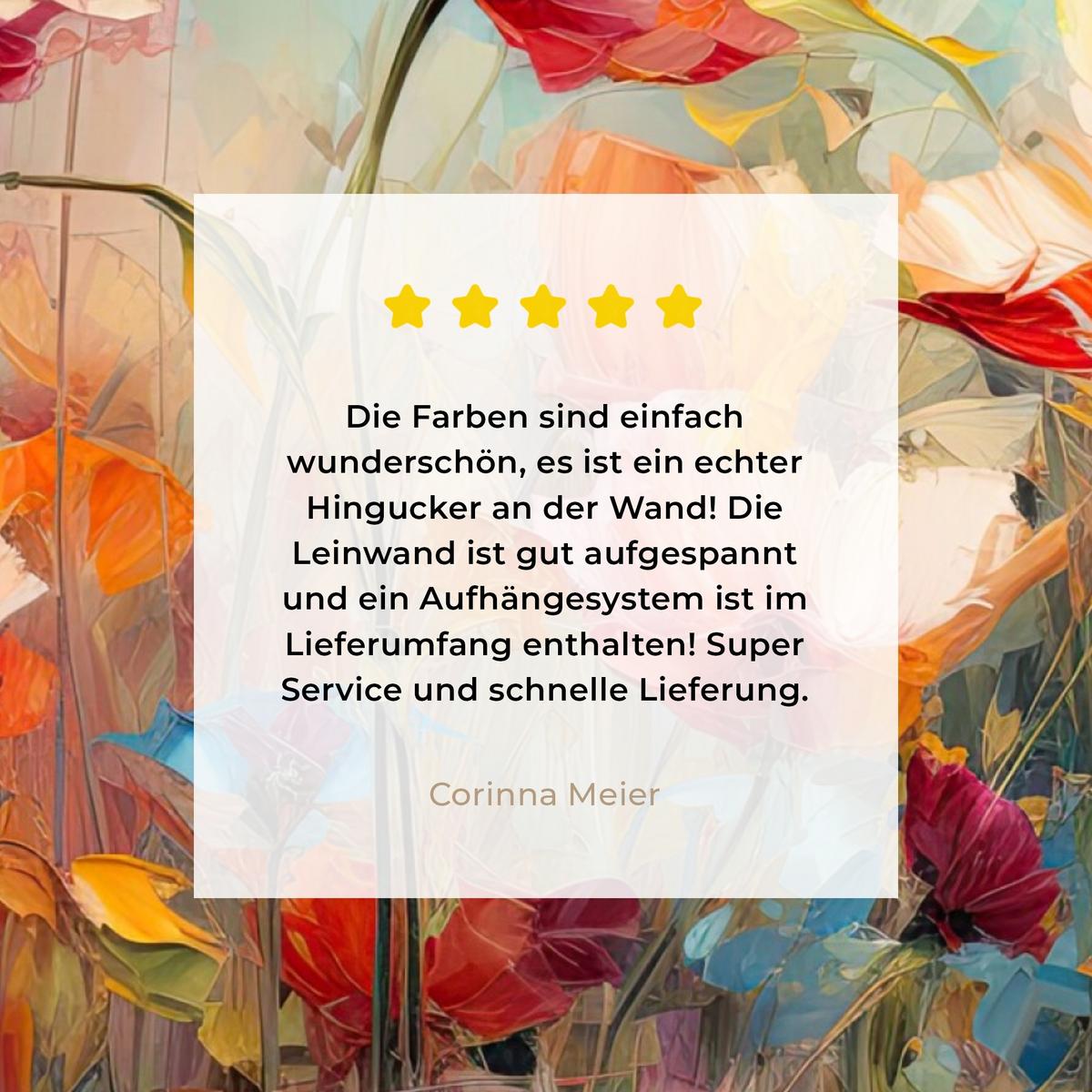 LEINWANDBILD Blumen - Aquarell - Kunst - Botanisch - Natur Deko Wohnzimmer 20x20 cm - Orange, Textil (20/20cm) - MuchoWow