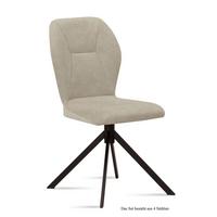 ESSZIMMERSTUHL (4er-Set) Dusca 51x92x60 Schwarz/Natur - Schwarz/Naturfarben, Kunststoff (60/92/51cm) - 58aufmkessel