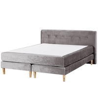BOXSPRINGBETT 160/200cm Grau Marquise - Grau, Textil (160/200cm) - Beliani