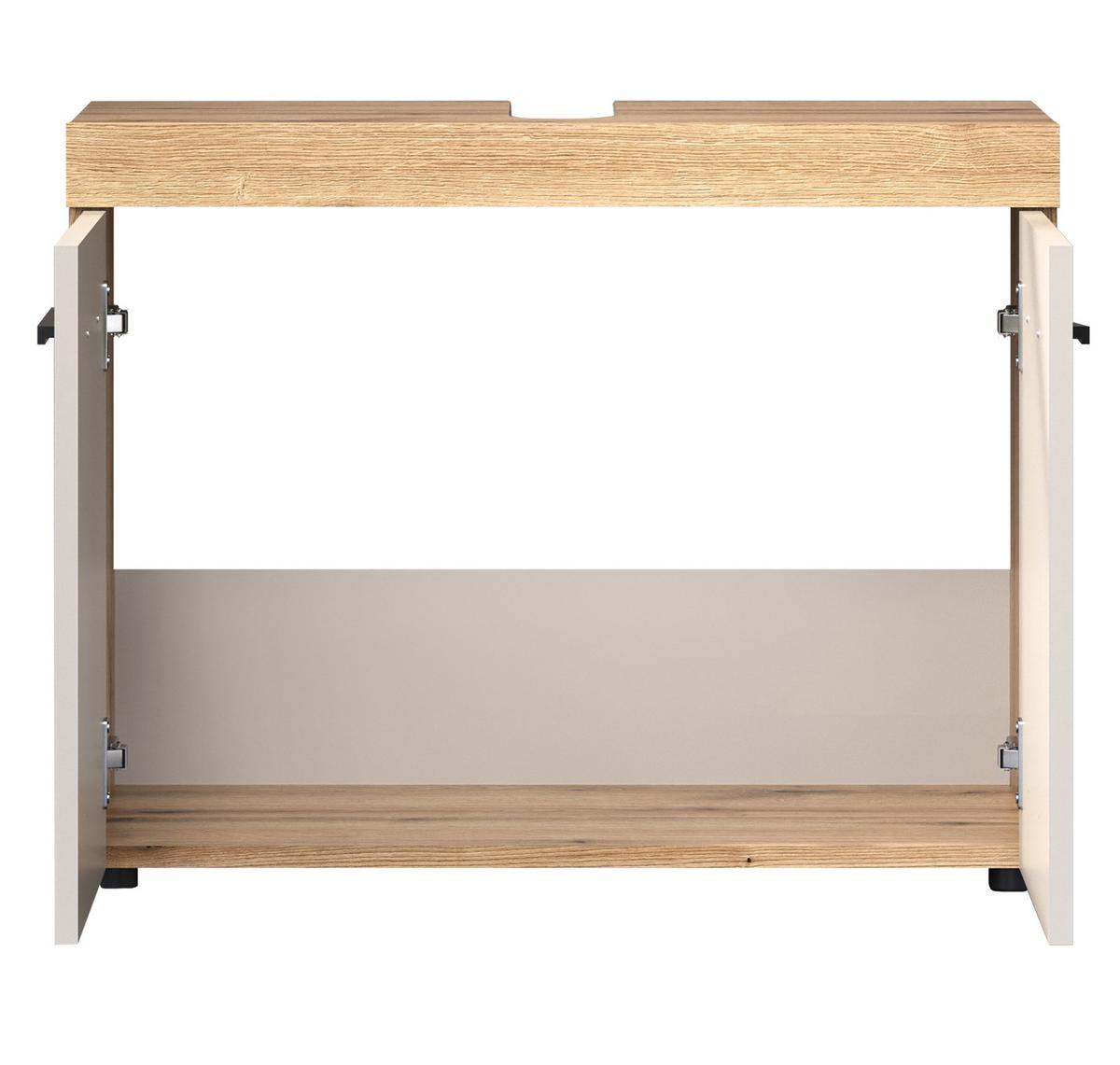 WASCHBECKENUNTERSCHRANK Kaschmir, Evoke Eiche 72 cm, Badezimmer Unterschrank 2-türig - Kaschmir/Eichefarben, Holzwerkstoff/Kunststoff (72/56/34cm) - Top.Furn