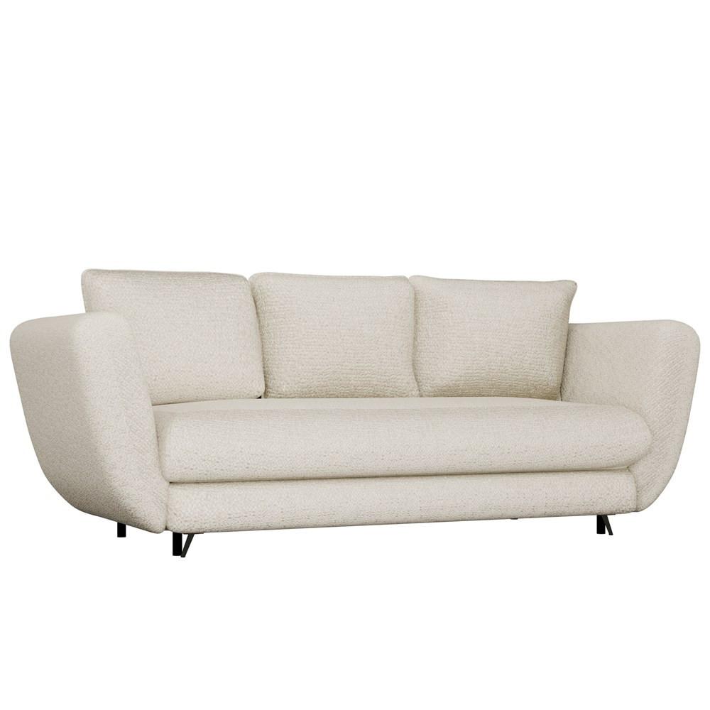 SOFA Beige, Schwarz 248/99/104 - Beige/Schwarz, Holzwerkstoff (248/99/104cm) - RAUMHIRSCH FURNITURE