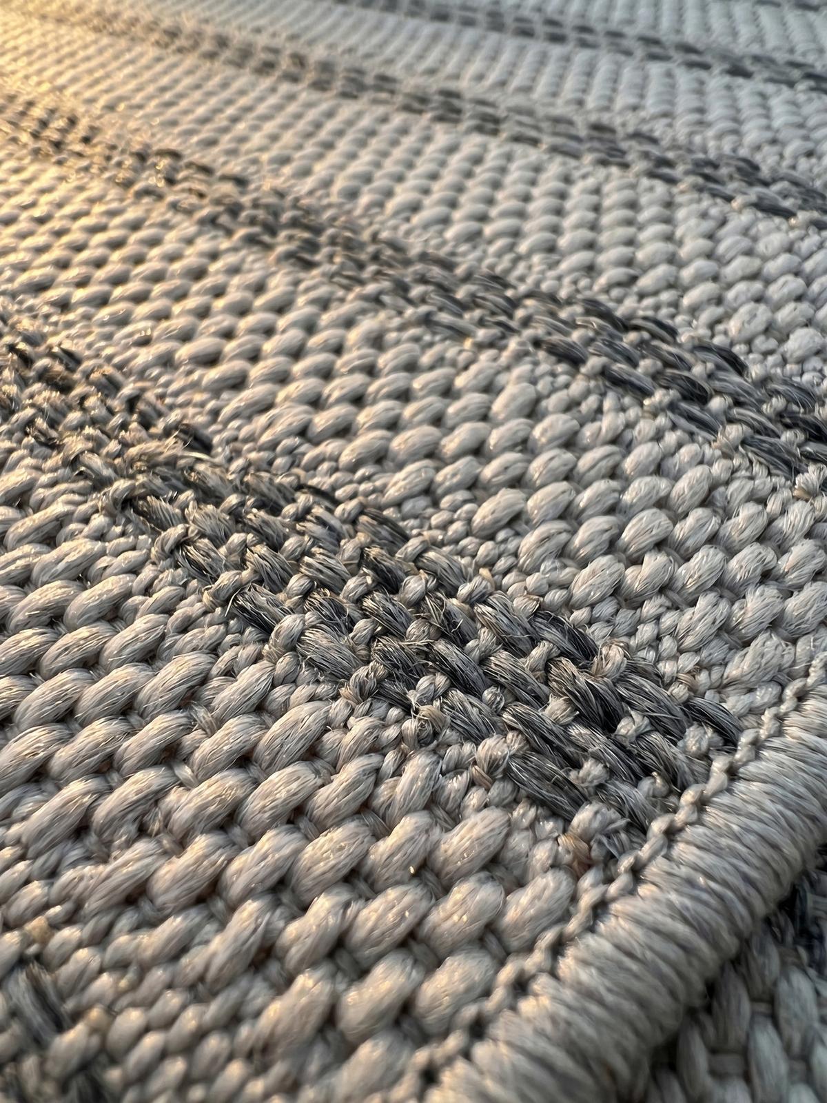 TEPPICH Outdoor VENTOUX in Grau, im Boho-Stil, Ø 200 cm - Grau, Textil (200/200cm) - KADIMA DESIGN