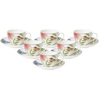 KAFFEETASSEN MIT UNTERTASSEN Amazonia bunt 150 ml 6er Set - Multicolor, Keramik (15/8.9/15cm) - Villeroy & Boch