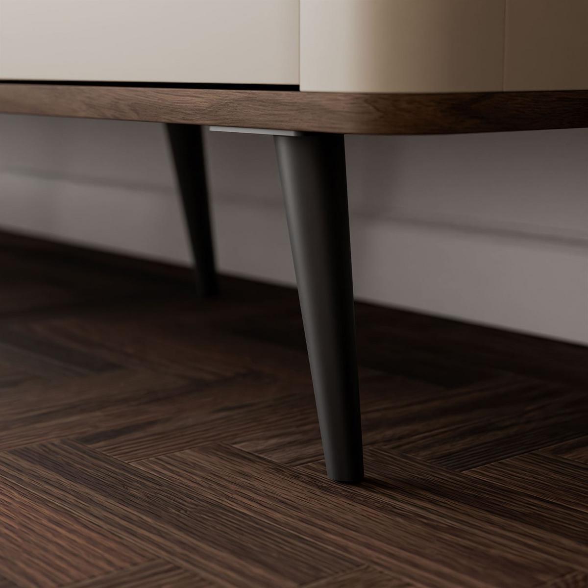 KOMMODE für den Flur AUTUMN 1D6S mit sechs Schubladen, Kaschmir / Nussbaum - Beige/Braun, Holzwerkstoff (160/82/40cm) - Lookway
