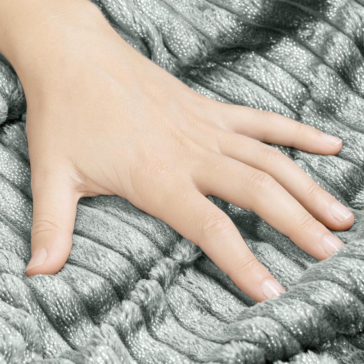 DECKE Elisa 150/200 cm Hellgrau - Grau, Textil (150/200cm) - Beautissu 