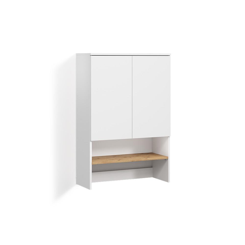 WASCHMASCHINENSCHRANK Paolina Weiß/Artisan 68 x 100.4 cm - Weiß/Eiche Artisan, Holzwerkstoff (68/100.4/29cm) - Livinity®