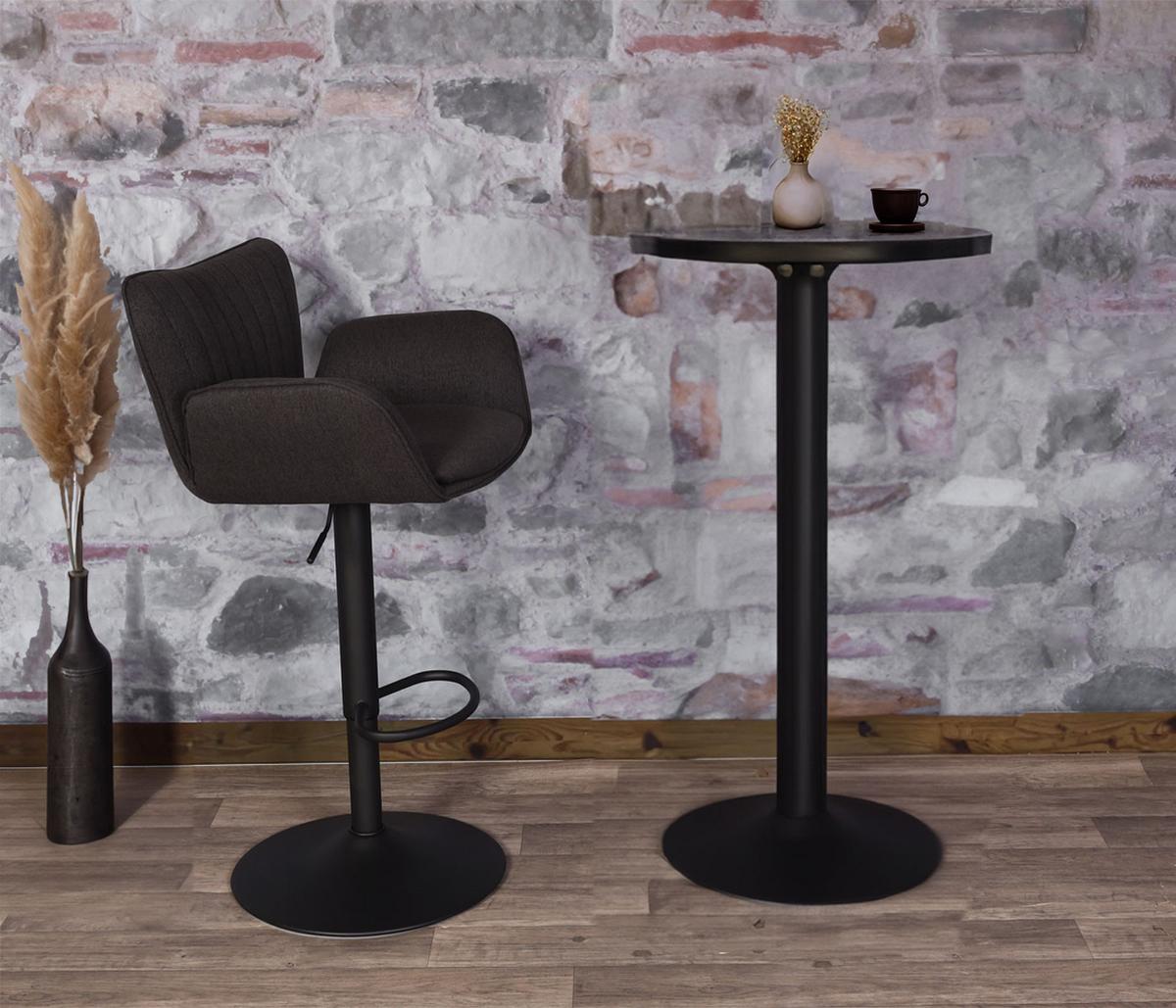 BARHOCKER Grau - Grau, Textil (50/110/45cm) - MCW