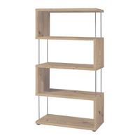 REGAL Elga 66x33x126 aus Holzwerkstoff in der Farbe eiche sägerau - Graubraun, Kunststoff (66/126/33cm) - 58aufmkessel