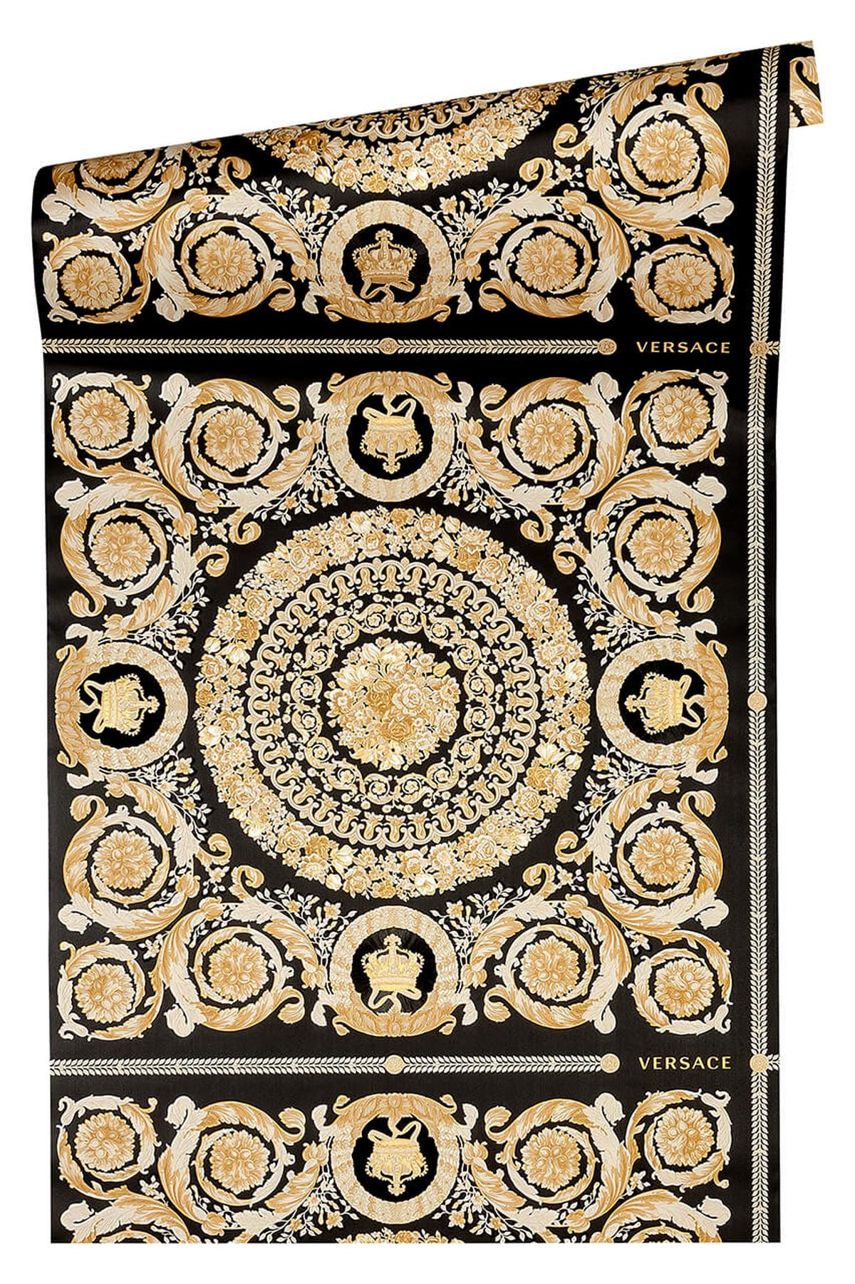 VLIESTAPETE 70/1005 cm - Goldfarben/Schwarz, Kunststoff/Textil (70/1cm) - KUNSTLOFT