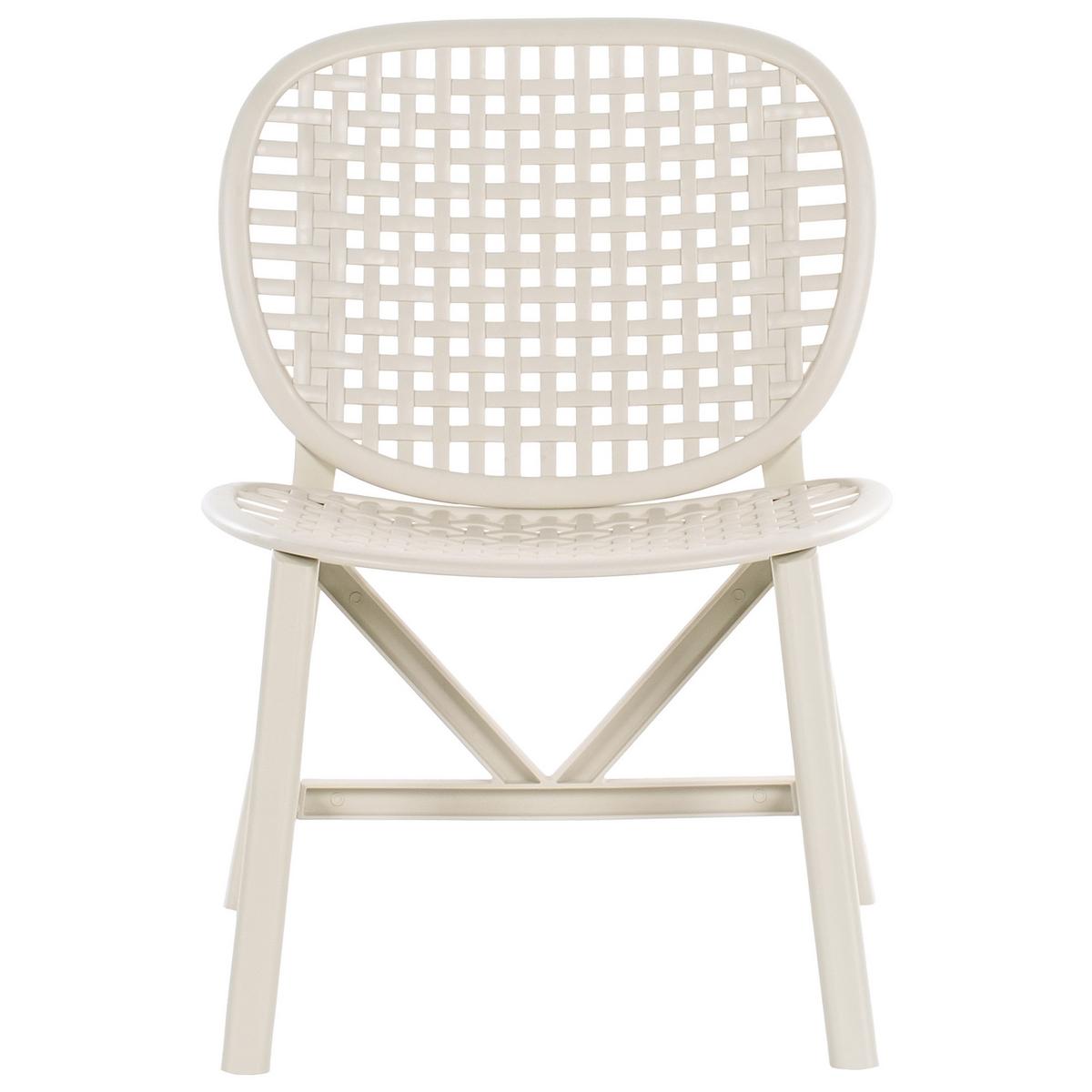 BISTRO-SET Cremeweiß Sicelle - Weiß, Kunststoff - Beliani
