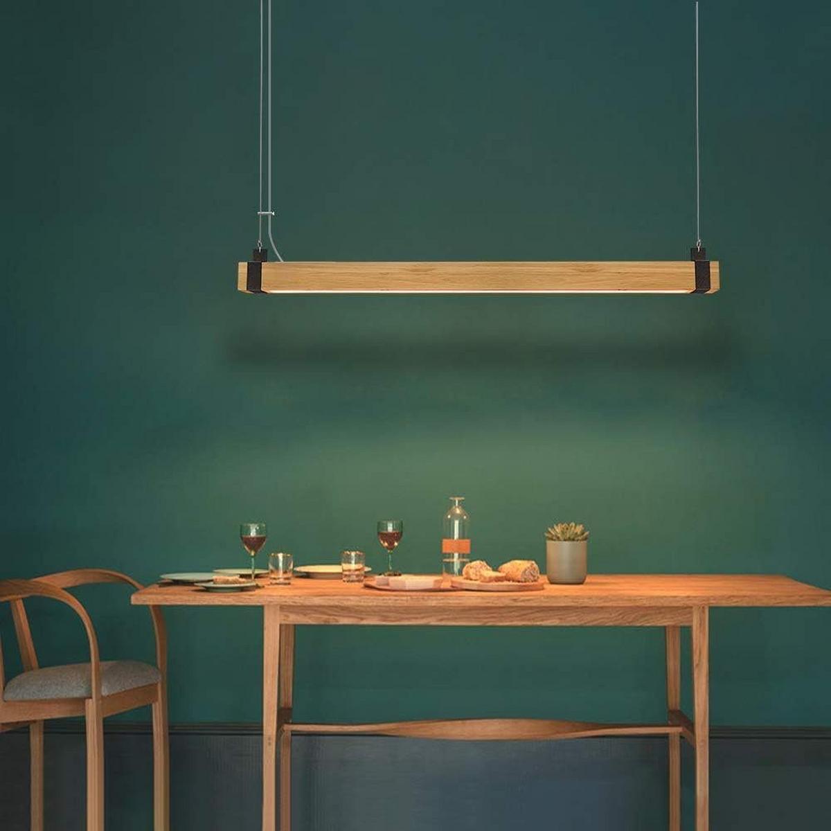 PENDELLEUCHTE Valeska 100/12/150 cm - Braun, Holzwerkstoff (100/12/150cm) - Nettlife