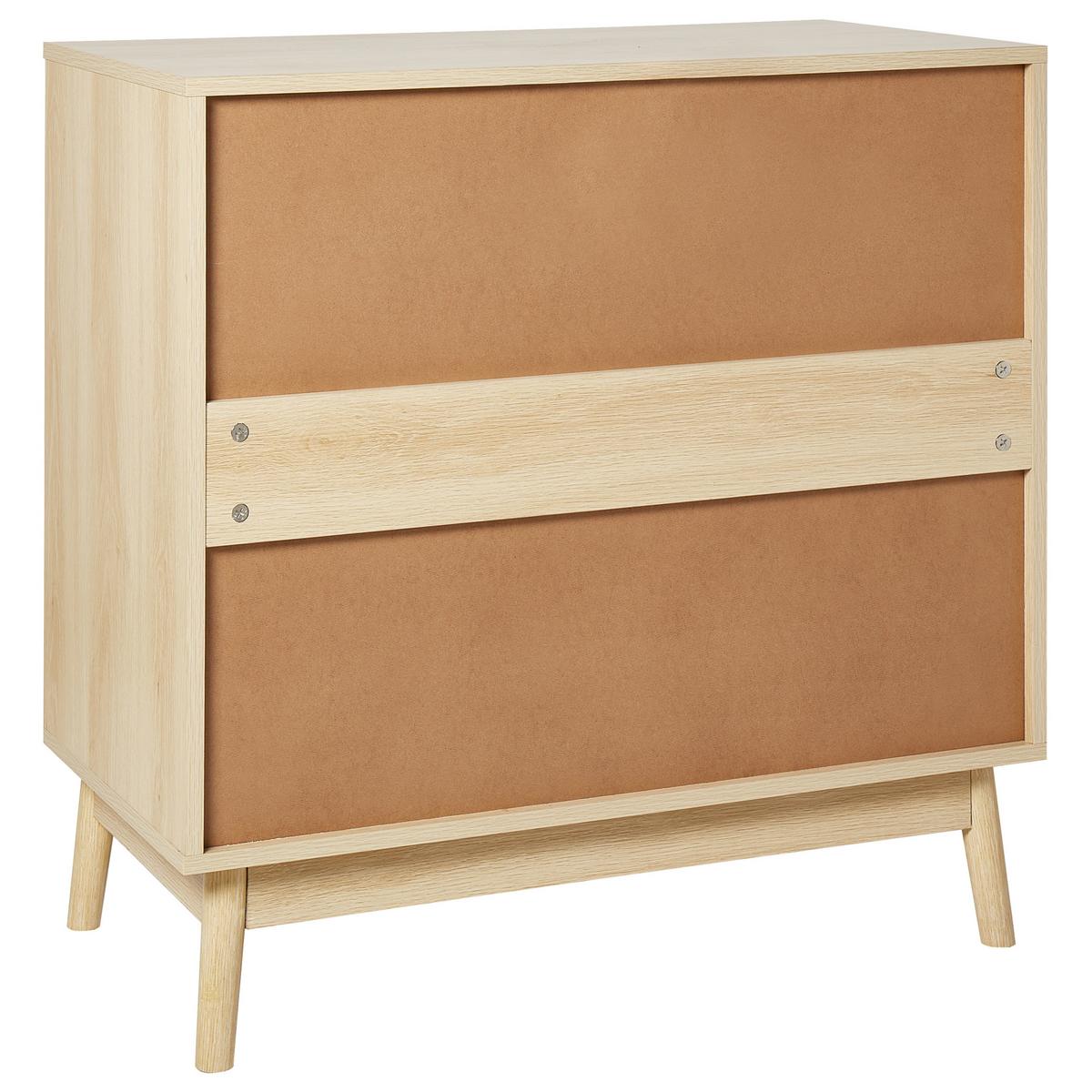 KOMMODE mit 3 Schubladen Hellbraun Wales - Braun, Holzwerkstoff (80/80/40cm) - Beliani