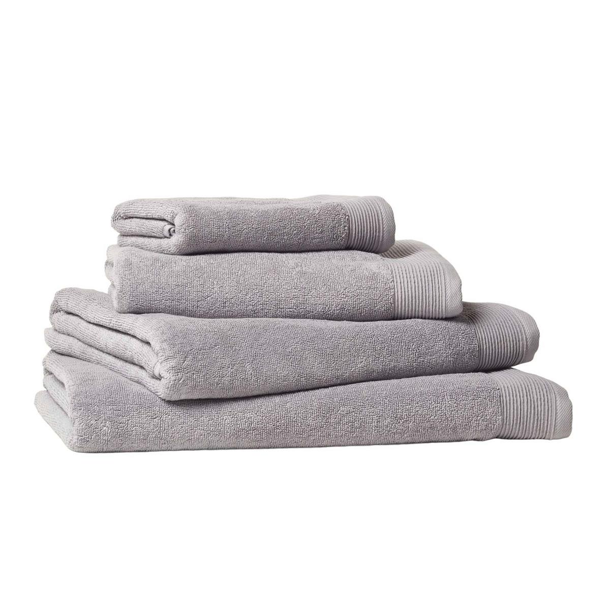 SEIFTUCH Excellence 2er-Set hellgrau 30/30 cm - Hellgrau, Textil (30/30cm) - Homescapes