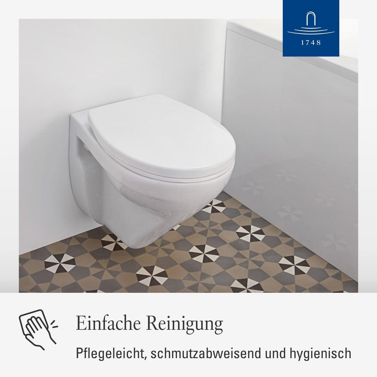 WC-SITZ O.novo weiß 438 x 368 x 49 cm - Weiß, Kunststoff (36.8/4.9/43.8cm) - Villeroy & Boch