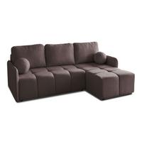 AUSZIEHBARES Ecksofa GAMMA mit Schlaffunktion Quelle 21 - Braun, Textil (217/145cm) - Lookway