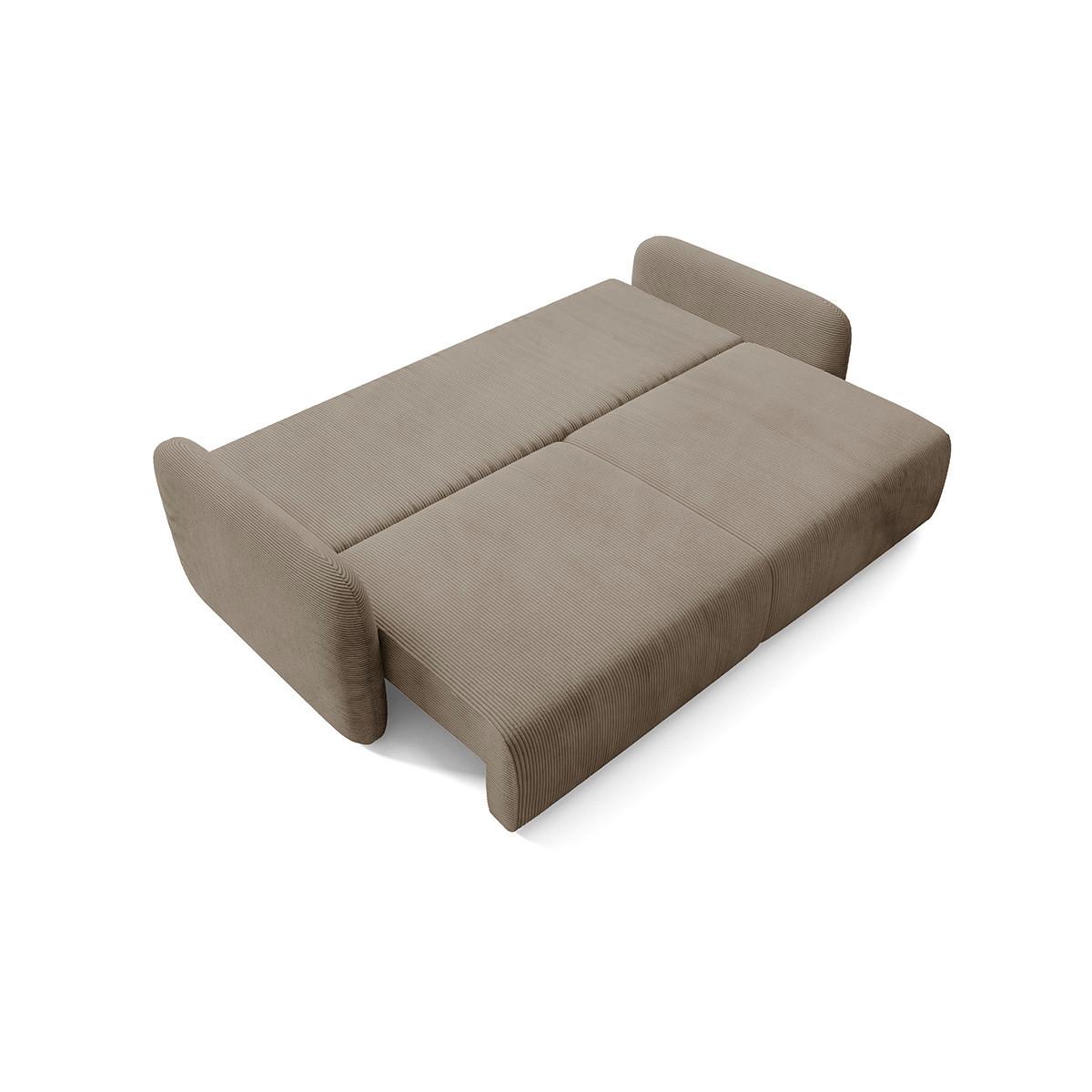 SOFA Dora 3 Sitzplätze Taupe - Taupe, Holz (233/92/110cm) - Petits-meubles