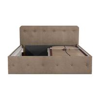 POLSTERBETT Luxi Beige 100 x 200 x 40 cm Stauraum ohne hydraulische Funktion Mit hochwertiger Matratze H2 (bis 100 kg) und Lattenrost - Beige, Holz (100/200cm) - Halmon Schlafkomfort Betten 