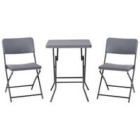 BISTRO-SET klappbar Grau Trappeto Trappeto - Grau, Kunststoff - Beliani