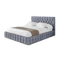 POLSTERBETT mit Bettkasten und Lattenrost, Bett mit Matratze H3/H4 - LARO 180x200 Grau - Grau, Holzwerkstoff/Textil (180/200cm) - ALTDECOR