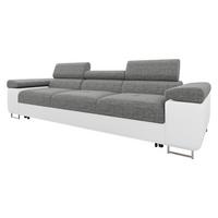 SCHLAFSOFA Torezio 3 Bis - Weiß/Grau, Holz/Textil (263/90/102cm) - MIRJAN24