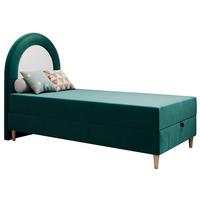 BOXBETT NEST 90/180 Dunkelgrün Velvet - H3 - Dunkelgrün, Holz/Textil (90/180cm) - MKS