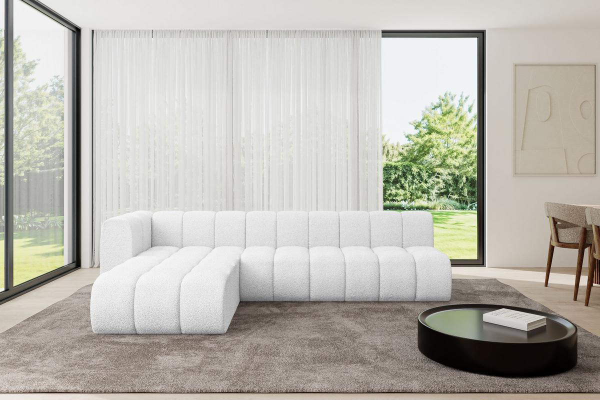 ECKSOFA modulares Sofa Darnel-L2 - 296x177x70 cm Weiß - Weiß, Holzwerkstoff/Textil (296/177cm) - ALTDECOR