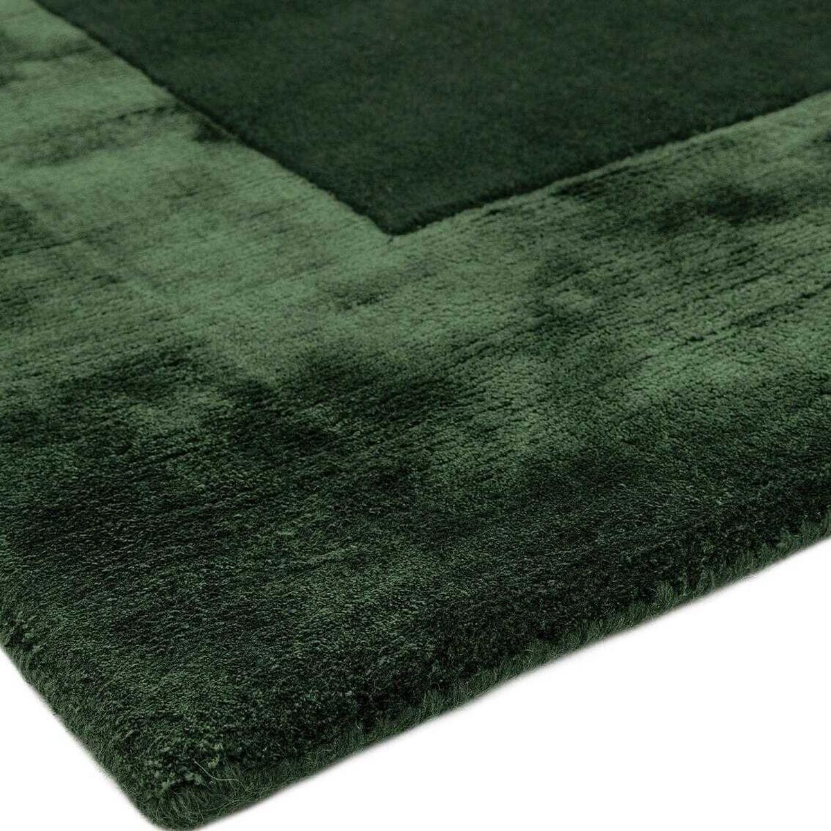 WOLLTEPPICH handgewebt TYNE, mit Bordüre, Grün, 200 x 290 cm - Grün, Textil (200/290cm) - KADIMA DESIGN