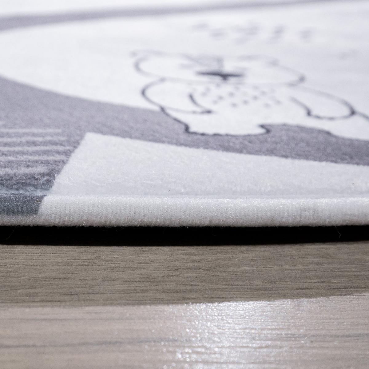 KINDERTEPPICH Waschbar, mit Reise-Motiv, Weiß, Ø 150 cm - Weiß, Textil (150/150cm) - KADIMA DESIGN