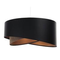 HÄNGELEUCHTE Schwarz 50/23 cm - Braun, Kunststoff (50/1.3/23cm) - ONZENO