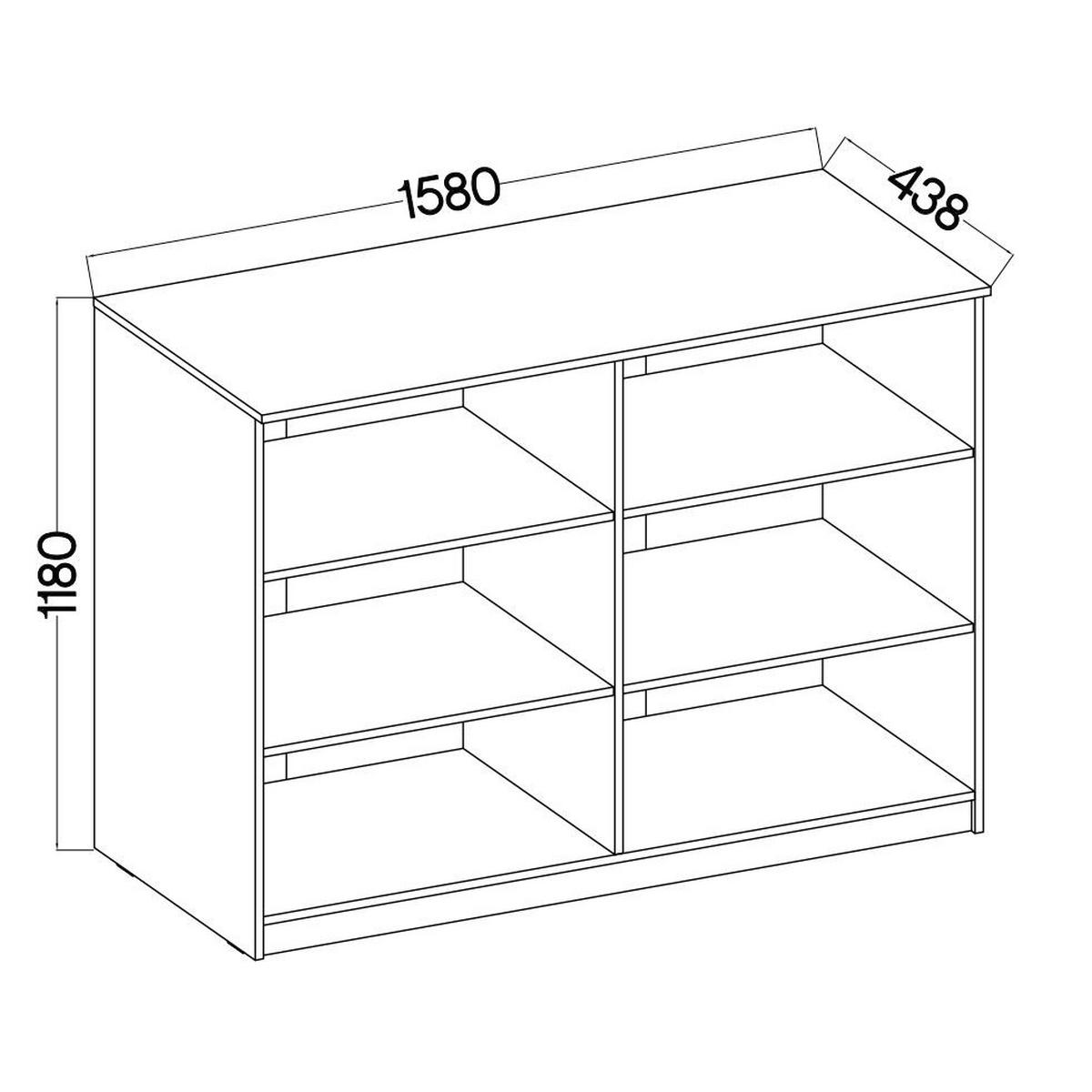 SIDEBOARD MALTESA 158/118/44 cm Grau - Grau, Holzwerkstoff (158/118/44cm) - MASSENO