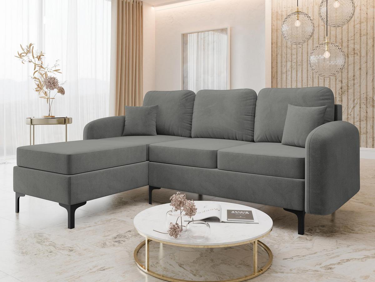 ECKSOFA Venice, Seite: Links - Schwarz, Holz/Textil (225/172cm) - MIRJAN24