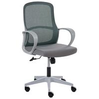 BÜROSTUHL Grau Senta - Grau, Textil (61/97/65cm) - Beliani