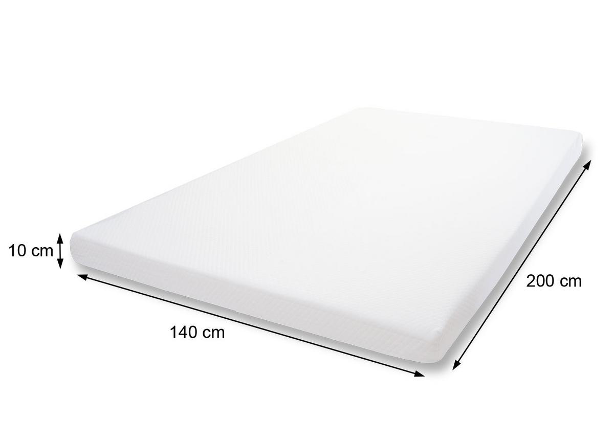 MEMORYFOAM-MATRATZENTOPPER 10CM Weiß - Weiß, Textil (200/140/10cm) - MCW