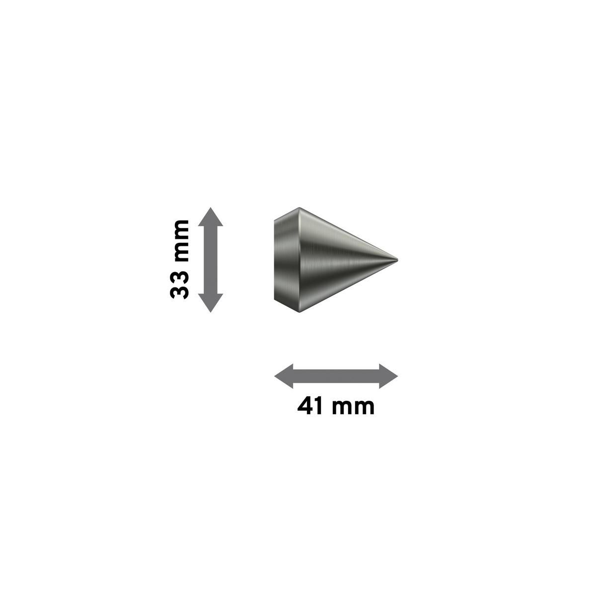 ENDSTÜCKE FÜR GARDINENSTANGEN 20 mm Ø, Sirius Edelstahl, Packung 2 Stück - Edelstahlfarben, Metall (4.1/3.3/3.3cm) - INTERDECO